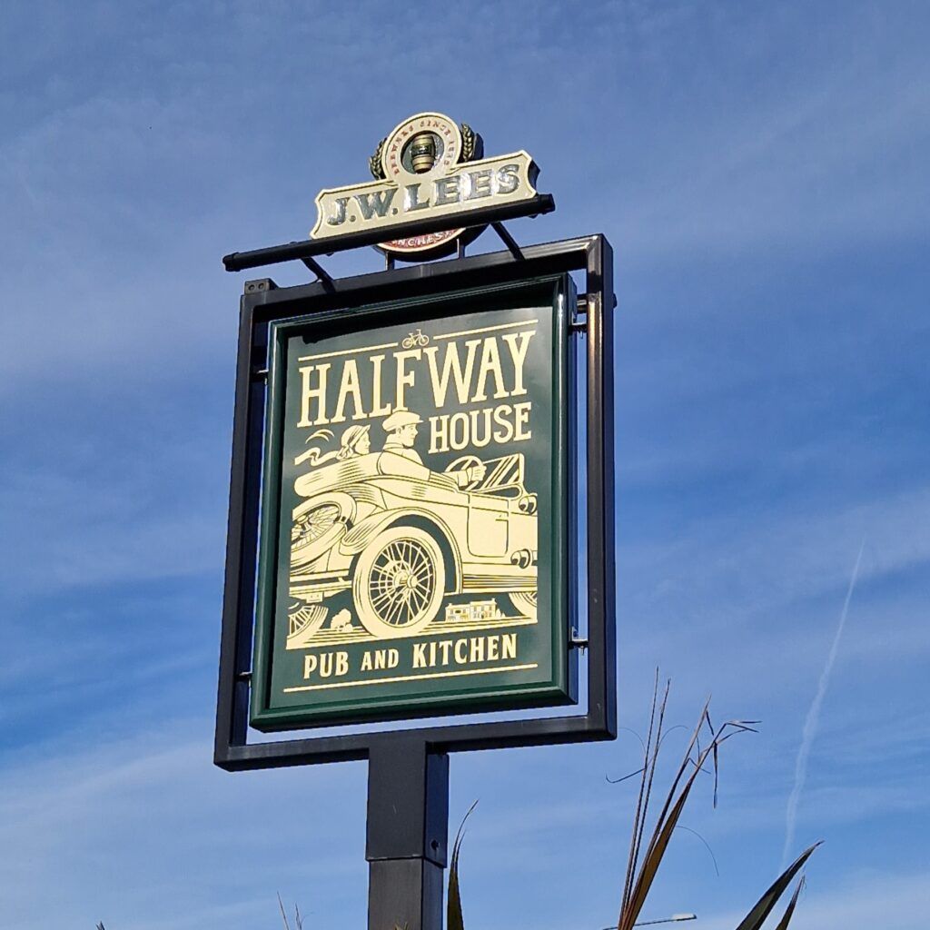 JW Lees The halfway house exterior sign