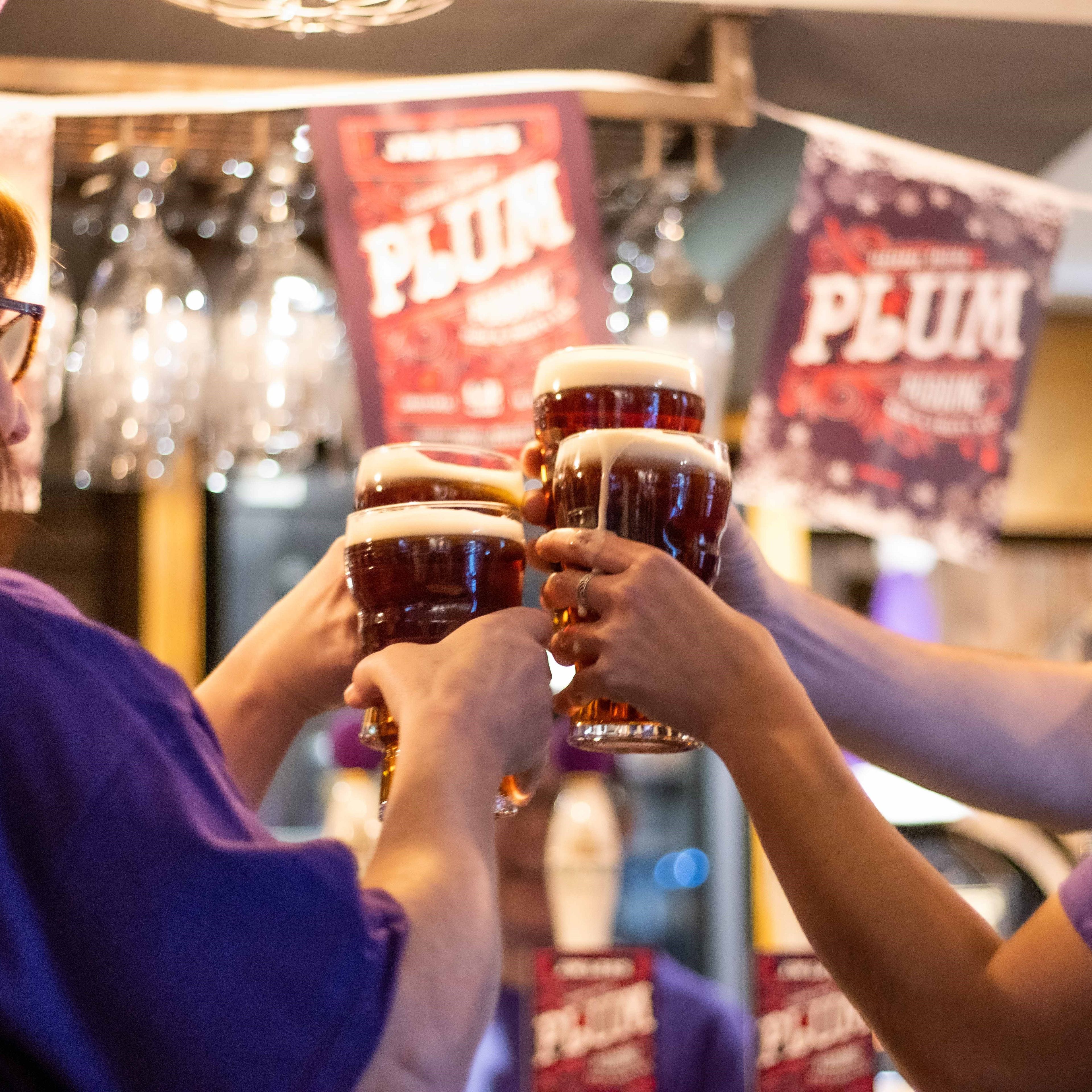 Plum Pudding Ale JW Lees Brewery. Manchester's oldest brewery